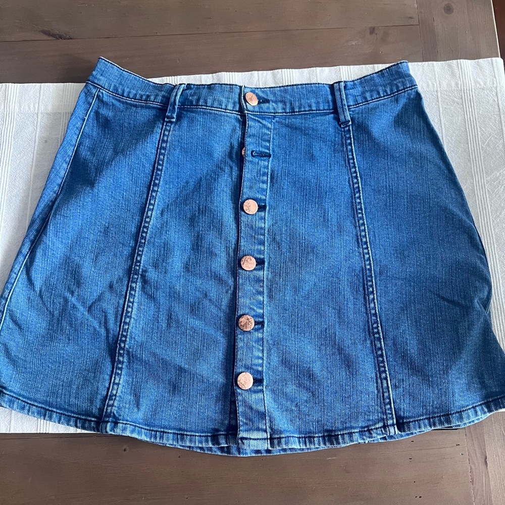Mini denim skirt